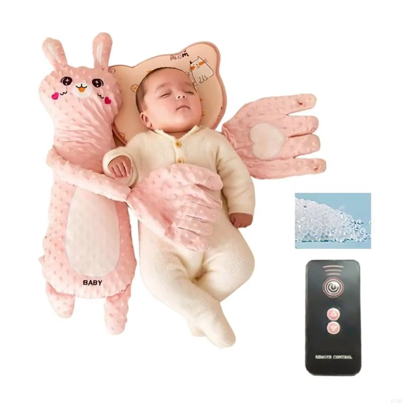 K1MA Automatic Patting Baby Soother Lovely Cartoon Mood Soothing Doll Sleep Helper Ergonomic Designing for Newborns