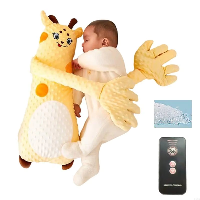 K1MA Automatic Patting Baby Soother Lovely Cartoon Mood Soothing Doll Sleep Helper Ergonomic Designing for Newborns