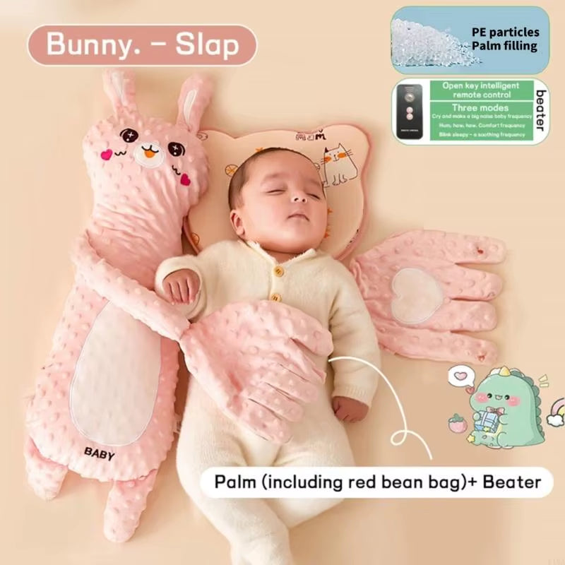 K1MA Automatic Patting Baby Soother Lovely Cartoon Mood Soothing Doll Sleep Helper Ergonomic Designing for Newborns